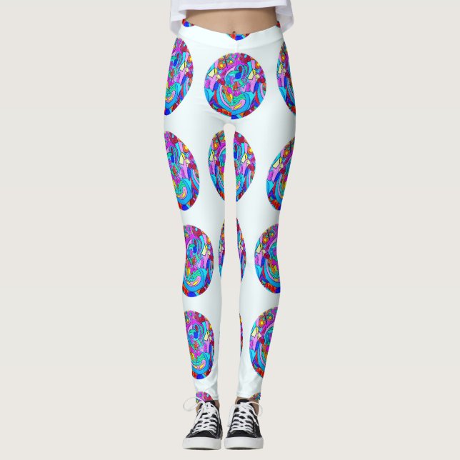 farbige Liebe Leggings (Vorderseite)