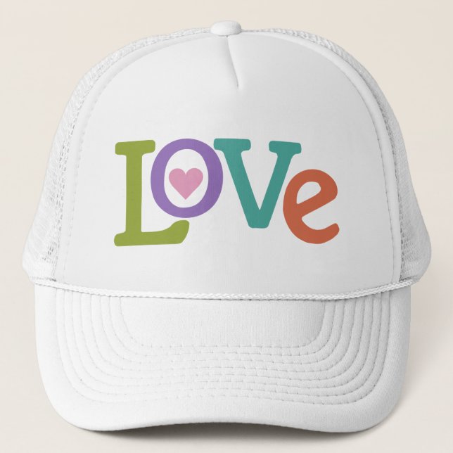 Farbige Liebe LKWs Truckerkappe (Vorderseite)