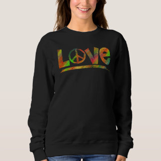 Farbige Liebe mit Friedenszeichen Sweatshirt