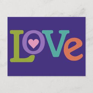 Farbige Liebe Postkarte