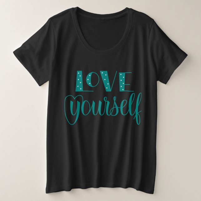 Farbige Liebe selbst Kostenvoranschlag Plus Größe  Große Größe T-Shirt (Design vorne)