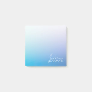 Farbige lila blaue Ombre-Verläufe & Ihre Schrift Post-it Klebezettel