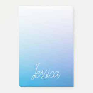 Farbige lila blaue Ombre-Verläufe & Ihre Schrift Post-it Klebezettel