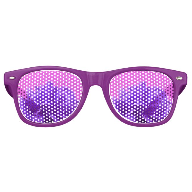 Farbige Lila Himbeere Partybrille (Vorderseite)