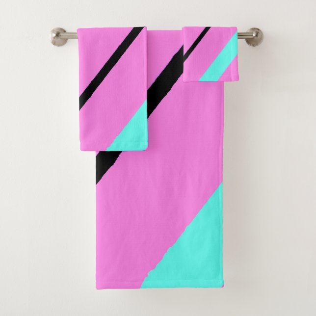 Farbige Linien Badhandtuch Set (Insitu)