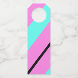 Farbige Linien Flaschenanhänger