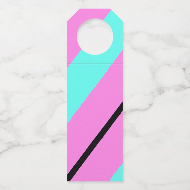 Farbige Linien Flaschenanhänger (Vorderseite)