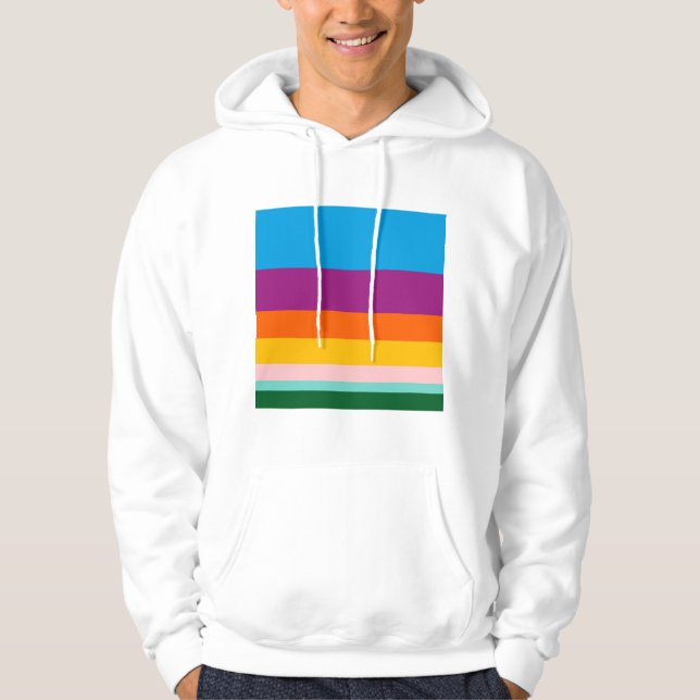 Farbige Linien Hoodie (Vorderseite)