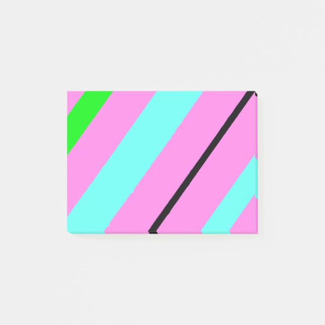 Farbige Linien Post-it Klebezettel (Vorderseite)