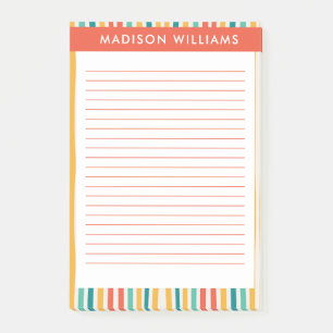 Farbige Linien Post-it Klebezettel