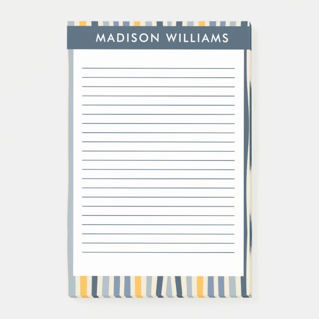 Farbige Linien Post-it Klebezettel (Vorderseite)