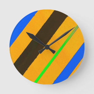 Farbige Linien Runde Wanduhr