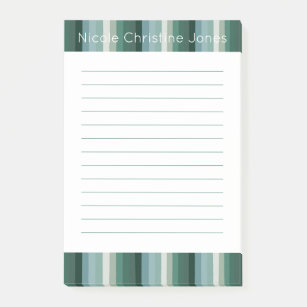Farbige Linien Streifen Blau grüner CUSTOM Notepad Post-it Klebezettel