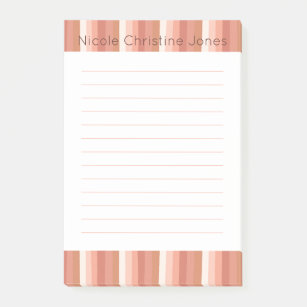 Farbige Linien Streifen trostlos rosa CUSTOM Notep Post-it Klebezettel