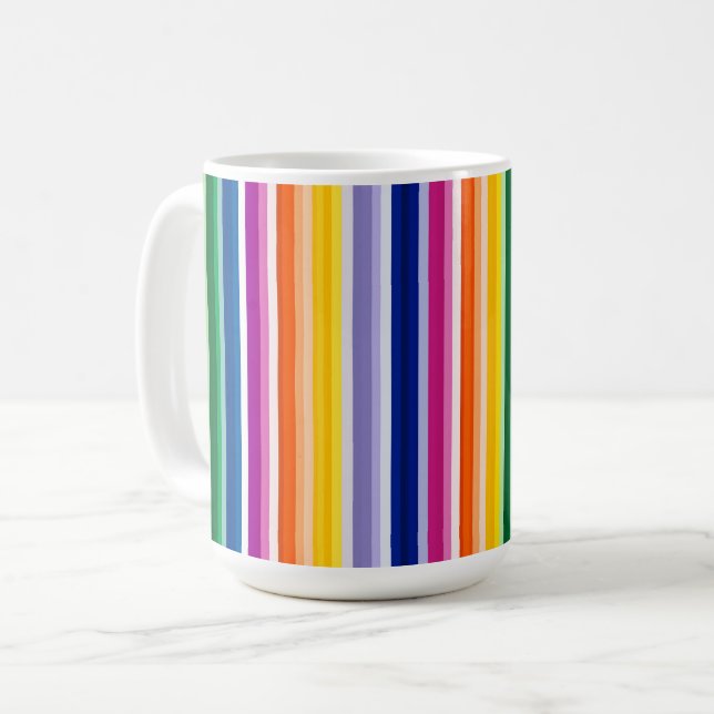 Farbige Linienführung Kaffeetasse (Vorderseite Links)