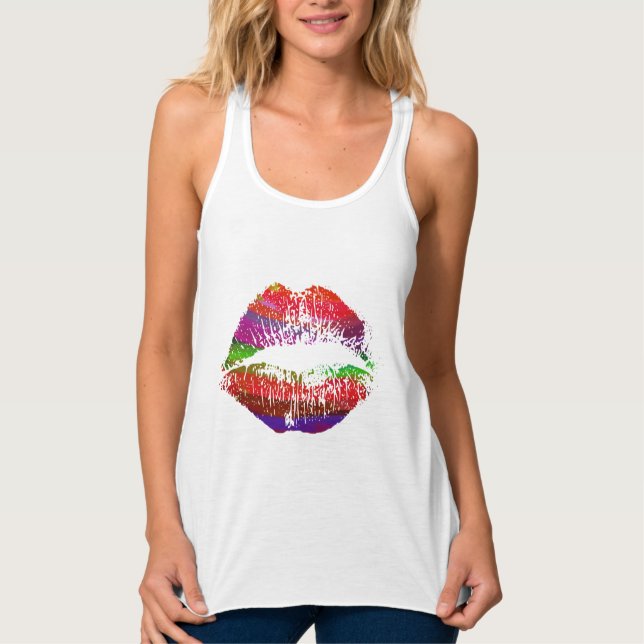 Farbige Lippen #2 Tank Top (Vorderseite)