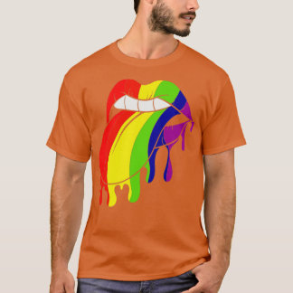 Farbige Lippen LGBT T-Shirt