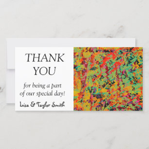 Farbige Lochstruktur Dankeskarte