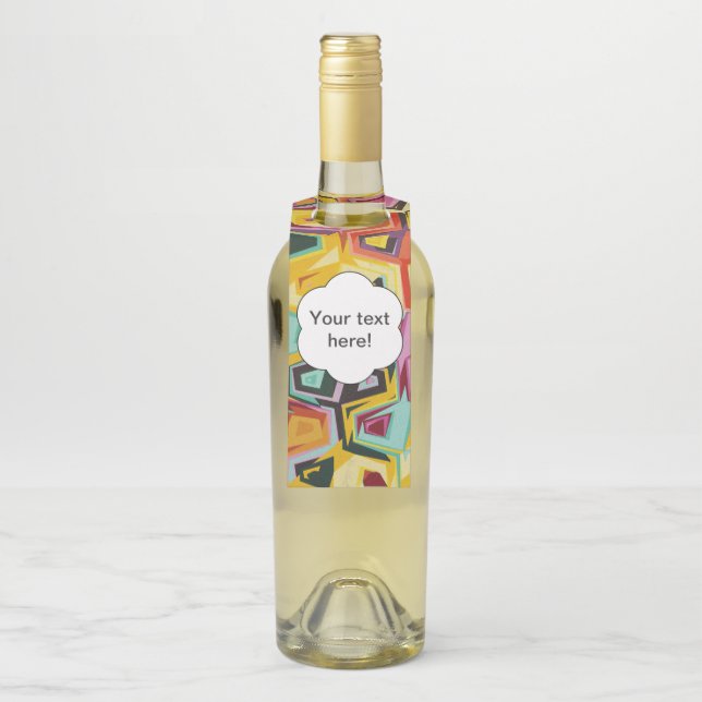 Farbige Lochstruktur Flaschenanhänger (Auf Flasche)