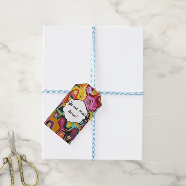 Farbige Lochstruktur Geschenkanhänger (Mit Garn)