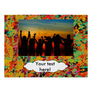 Farbige Lochstruktur Poster