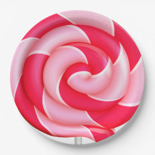 Farbige Lollipop-Paper-Teller Pappteller