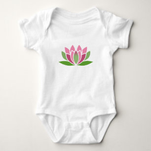 Farbige Lotus-Zen-Blume Baby Strampler