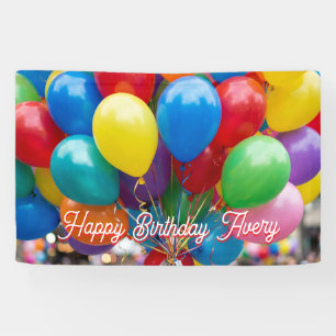 Farbige Luftballons Personalisiert Alles Gute zum  Banner