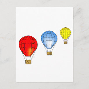 Farbige Luftballons Postkarte