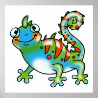 Farbige, lustige Eidechse