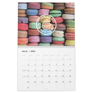 Farbige Macaron-Malerei Kalender