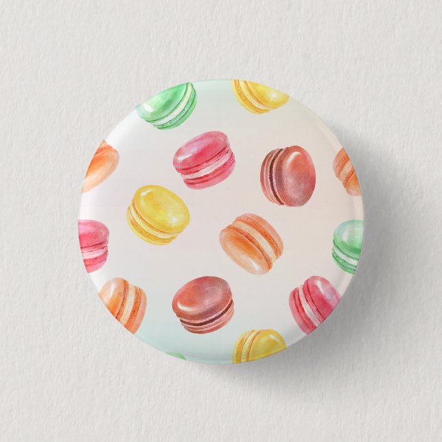 Farbige Macarons Button (Vorderseite)