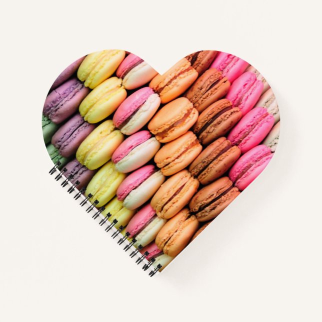Farbige Macaroons Quirky Notizbuch (Vorderseite)