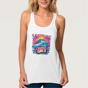 Farbige Mädels-Trip-Kreuzfahrt Karibik-Squad Tank Top