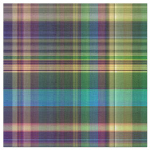 Farbige Madras Karierte Streifen Druckmuster Stoff