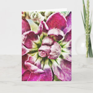 Farbige Magenta-Blume Art Blank-Note-Karte Karte
