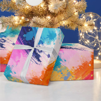 Farbige Malerei Geschenkpapier