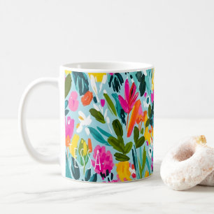 Farbige malerische botanische Kunst Kaffeetasse
