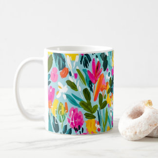 Farbige malerische botanische Kunst Kaffeetasse