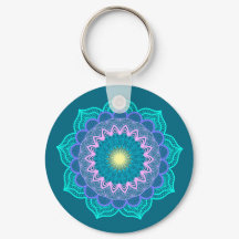 Farbige Mandala auf blauem Hintergrund