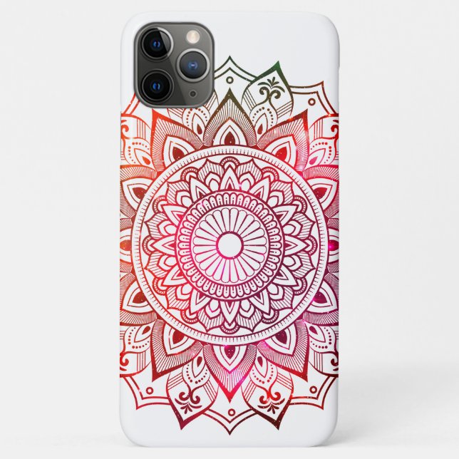Farbige Mandala-Design Case-Mate iPhone Hülle (Rückseite)