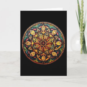Farbige Mandala Heilige Geometrie Meditation  Karte