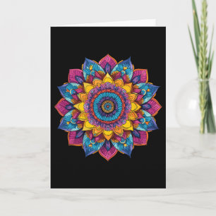 Farbige Mandala Heilige Geometrie Yoga Zen Karte