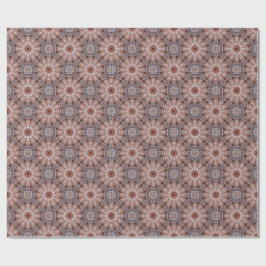 Farbige Mandala in gemischten Grau-Orange-Farben Geschenkpapier