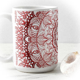 Farbige Mandala Kaffeetasse