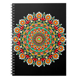 Farbige Mandala-Muster-Notizbücher Boho-Punkt Notizblock