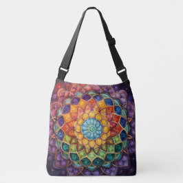 Farbige Mandala-Tasche Tragetaschen Mit Langen Trägern