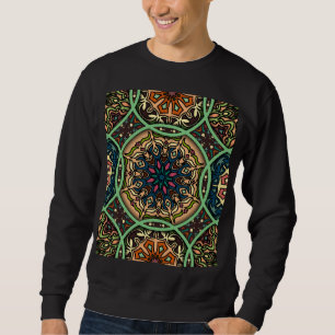 Farbige Mandala: Vintage florale Handzeichnung Sweatshirt