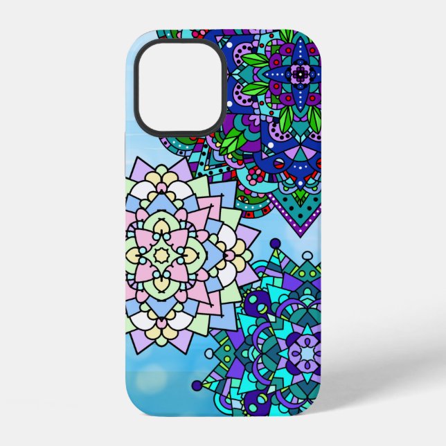 Farbige Mandalas  iPhone Hülle (Rückseite)