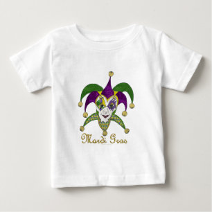 Farbige Mardi Gras Narren Maske Baby T-shirt